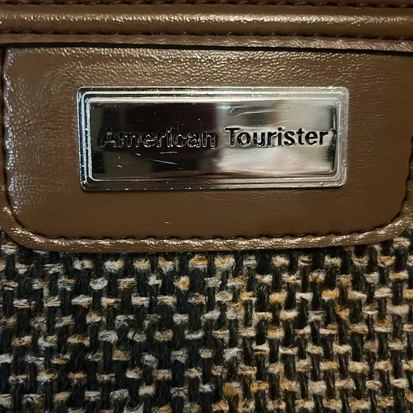 Vintage American Tourister Tweed Carry On Bag